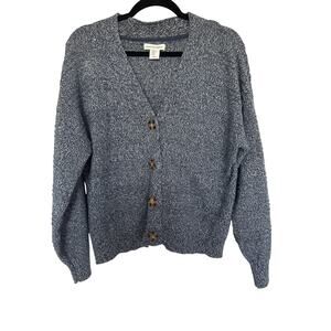 Cupcakes and Cashmere Ribbed Boyfriend Sweater in Navy Heather, XL